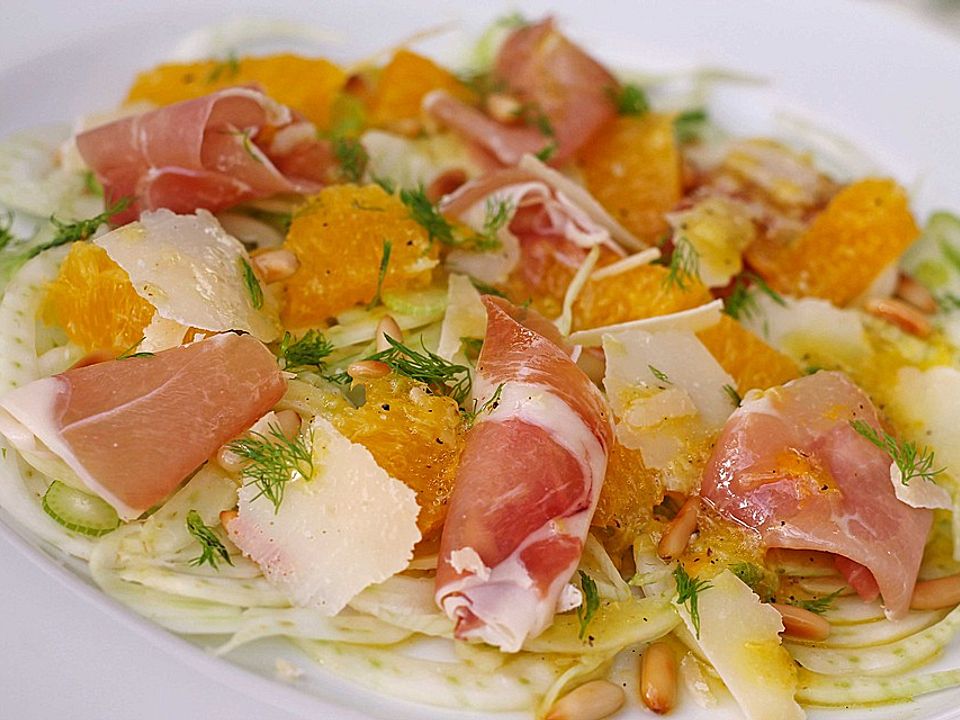 Fenchelcarpaccio mit Orangen und Serranoschinken von GourmetKathi| Chefkoch