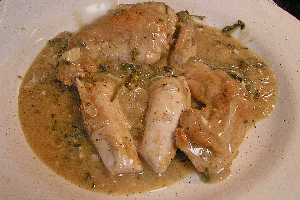 Kaninchen mit Salbei und Rosmarin