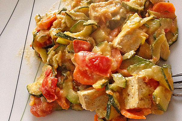 Vegetarische Gemüsepfanne mit Tofu von melissaw97 | Chefkoch