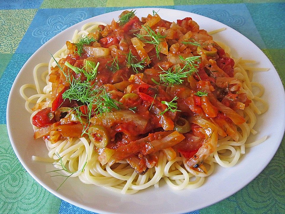 Pasta Mit Fenchel Und Tomaten