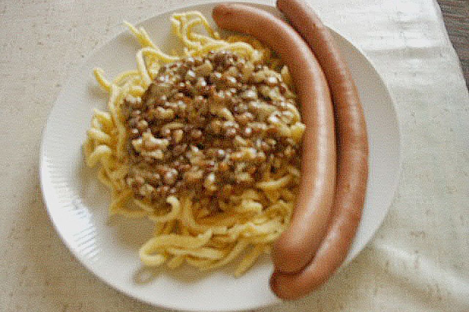 Spätzle und Linsen