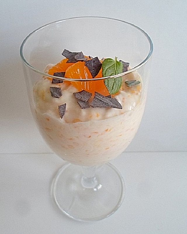 Vanille-Quark-Pudding mit Mandarinen