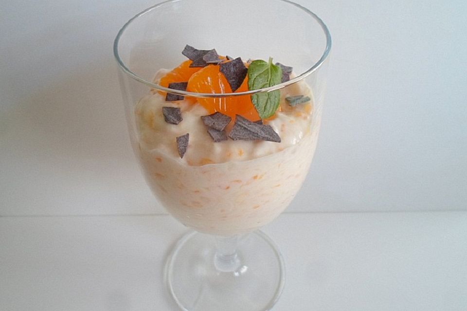 Vanille-Quark-Pudding mit Mandarinen