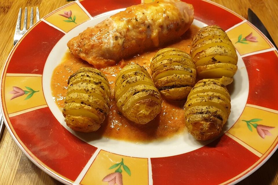 Fächerkartoffeln aus dem Backofen