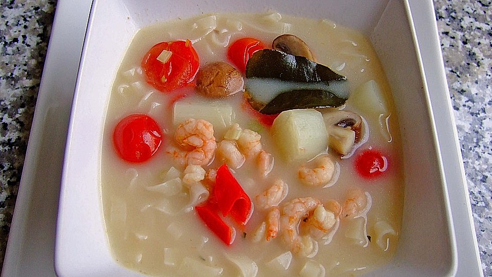 Thailandische Kokossuppe Mit Garnelen Von Joi1 De Chefkoch