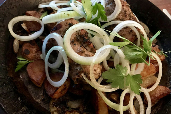 Griechische Schweinefilet-Röllchen mit Schafskäsefüllung à la Duchemin ...