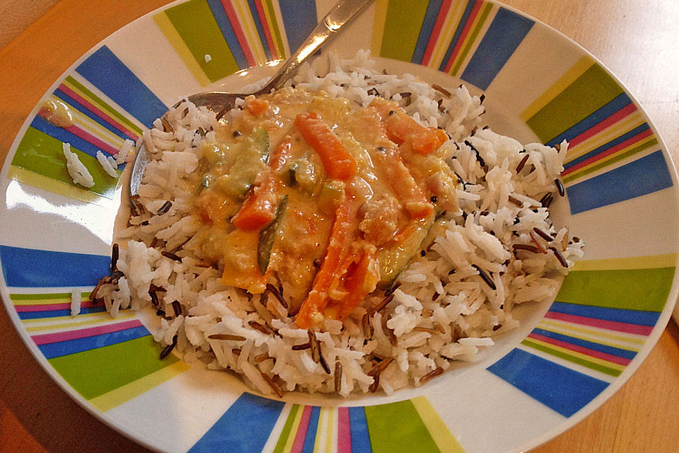 Vegetarisches mildes Korma