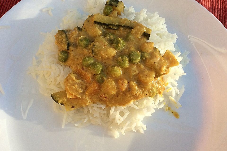 Vegetarisches mildes Korma