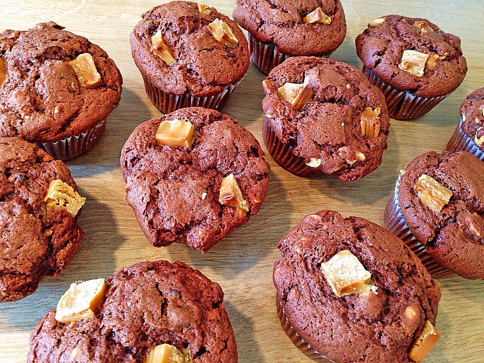 Schoko-Erdnuss-Toffee-Muffins von Jennifer_Melanie| Chefkoch