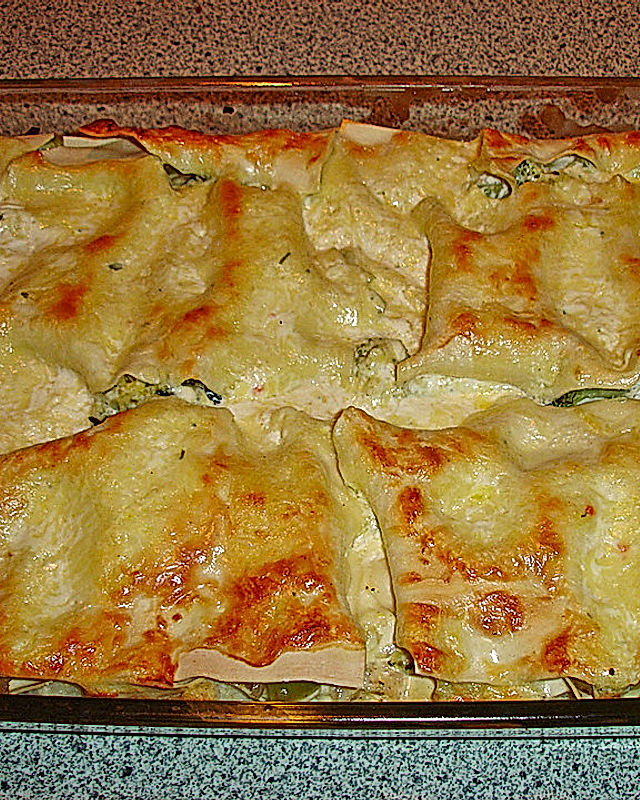 Weiße Lasagne mit Blumenkohl und Brokkoli