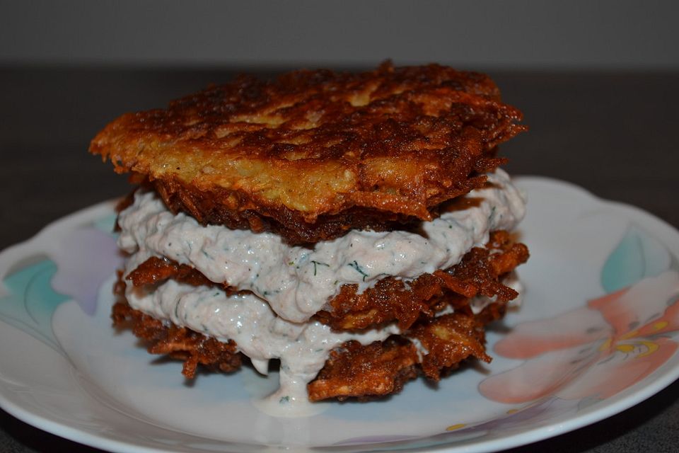 Pikanter Kartoffelpuffer-Kuchen à la Gaga