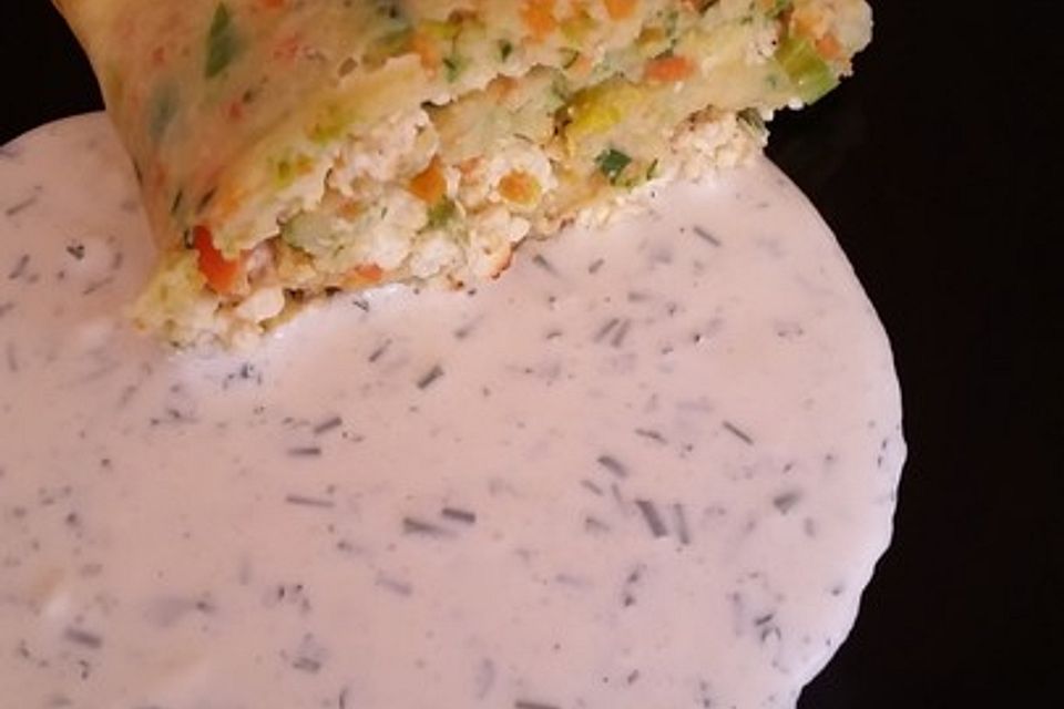 Ofenpfannkuchen mit Gemüse und Feta