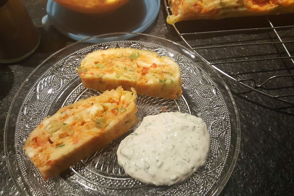 Ofenpfannkuchen mit Gemüse und Feta