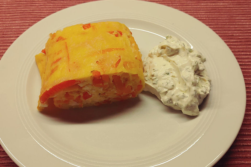 Ofenpfannkuchen mit Gemüse und Feta