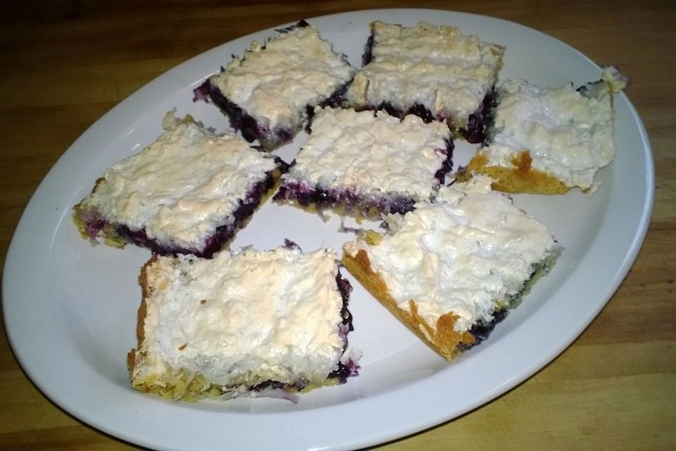 Heidelbeerkuchen mit Kokos-Baiser