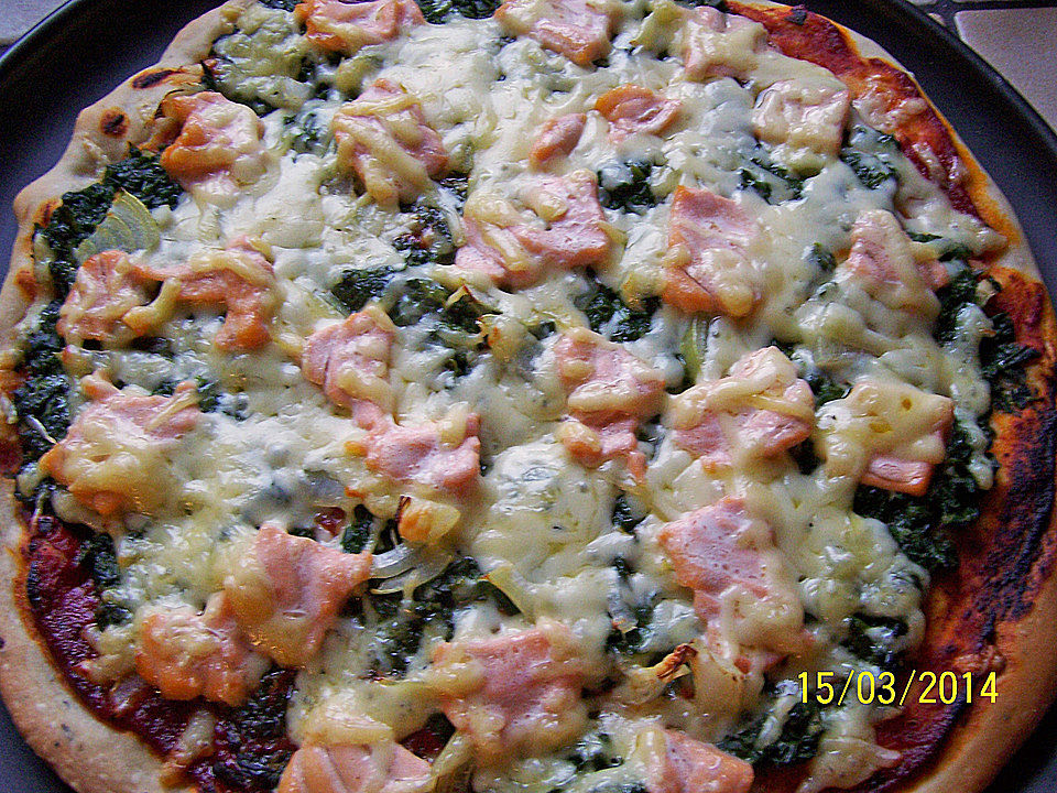 Lachs Spinat Pizza A La Mama Chefkoch