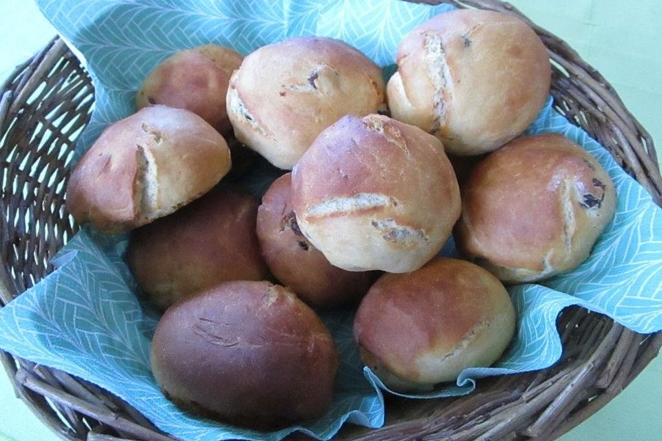 Süße Rosinen-Joghurt-Vollkornbrötchen