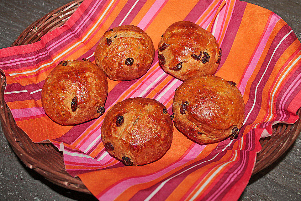 Süße Rosinen-Joghurt-Vollkornbrötchen