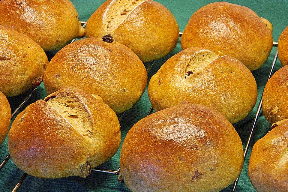 Süße Rosinen-Joghurt-Vollkornbrötchen