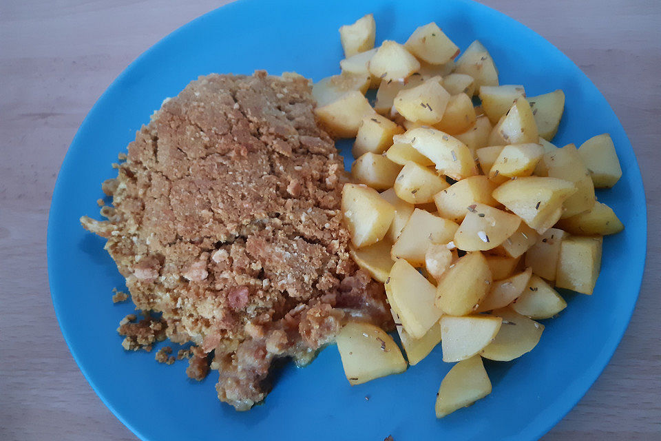 Fisch mit Curry-Kräckerkruste