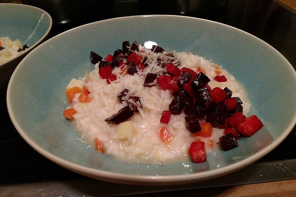 Wurzelgemüse-Risotto mit Gremolata