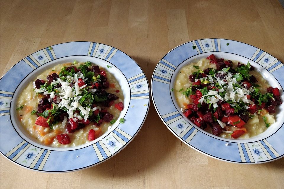 Wurzelgemüse-Risotto mit Gremolata