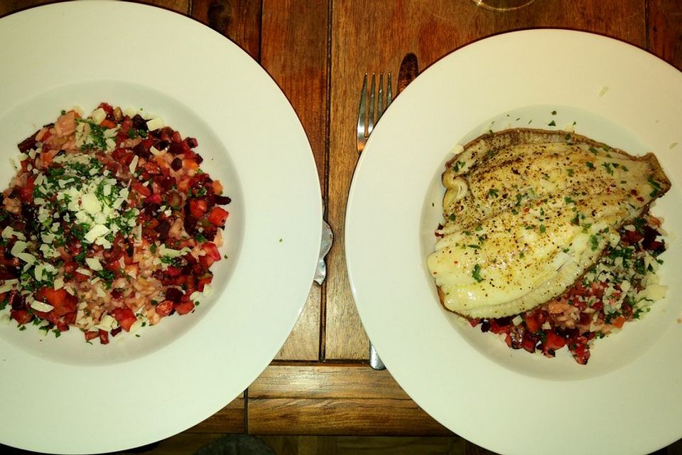 Wurzelgemüse-Risotto mit Gremolata