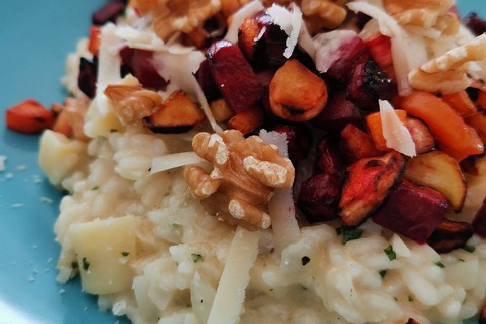 Wurzelgemüse-Risotto mit Gremolata