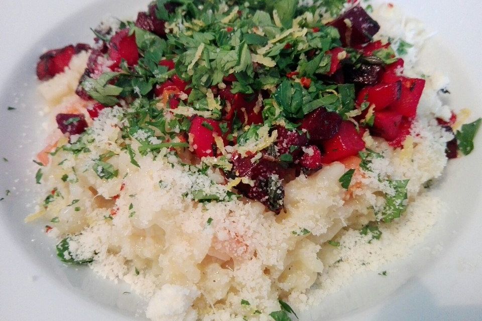 Wurzelgemüse-Risotto mit Gremolata