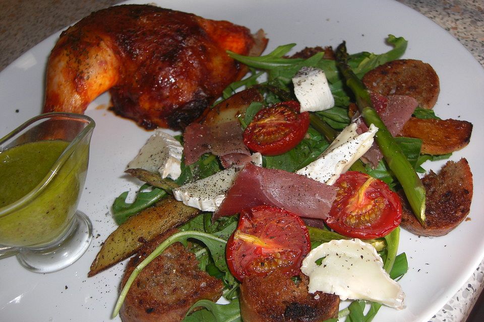 Spargel-Brotsalat