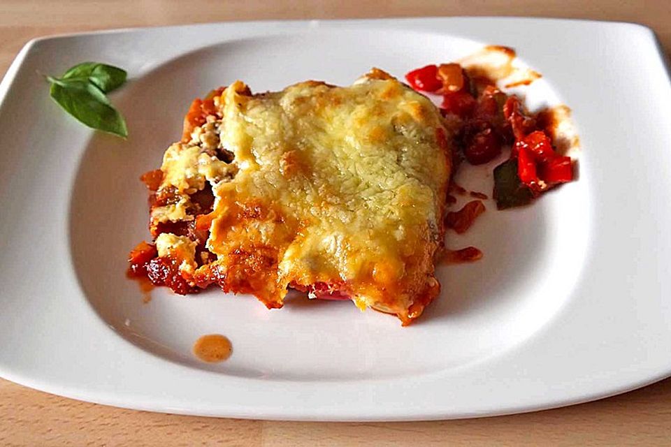 Paprika-Schinken-Lasagne al forno