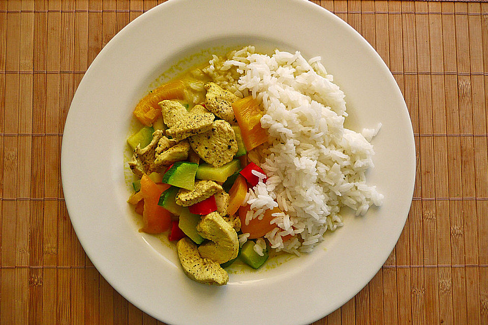 Curry mit Hähnchen und Gemüse