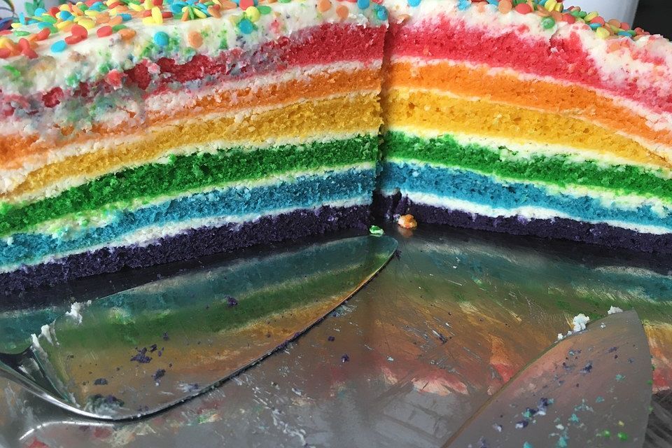 Regenbogenkuchen