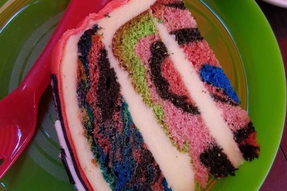 Regenbogenkuchen