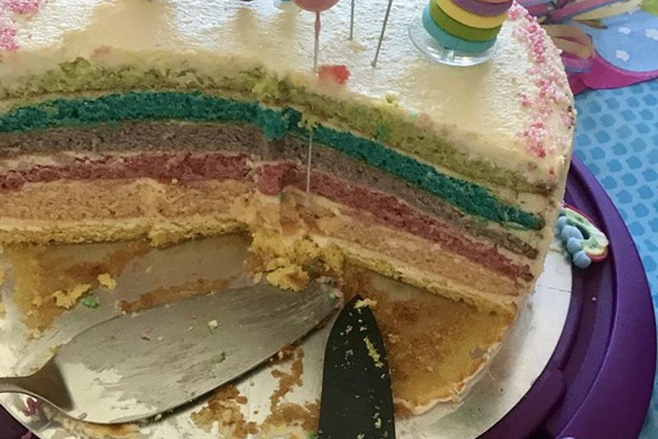 Regenbogenkuchen