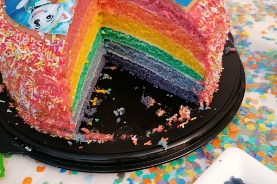 Regenbogenkuchen