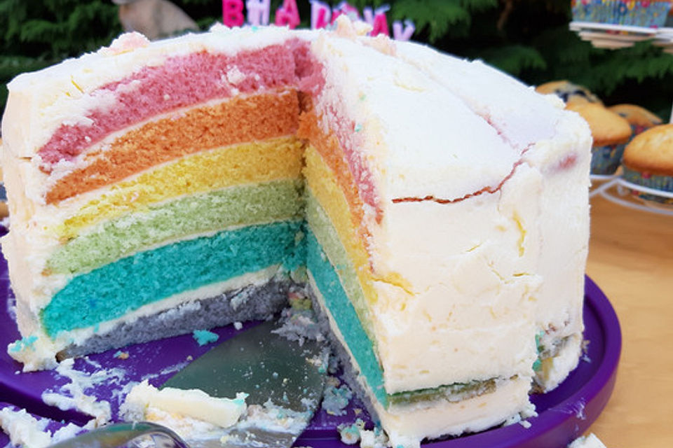 Regenbogenkuchen