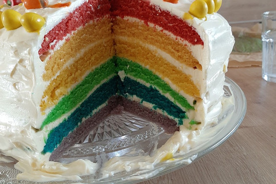 Regenbogenkuchen