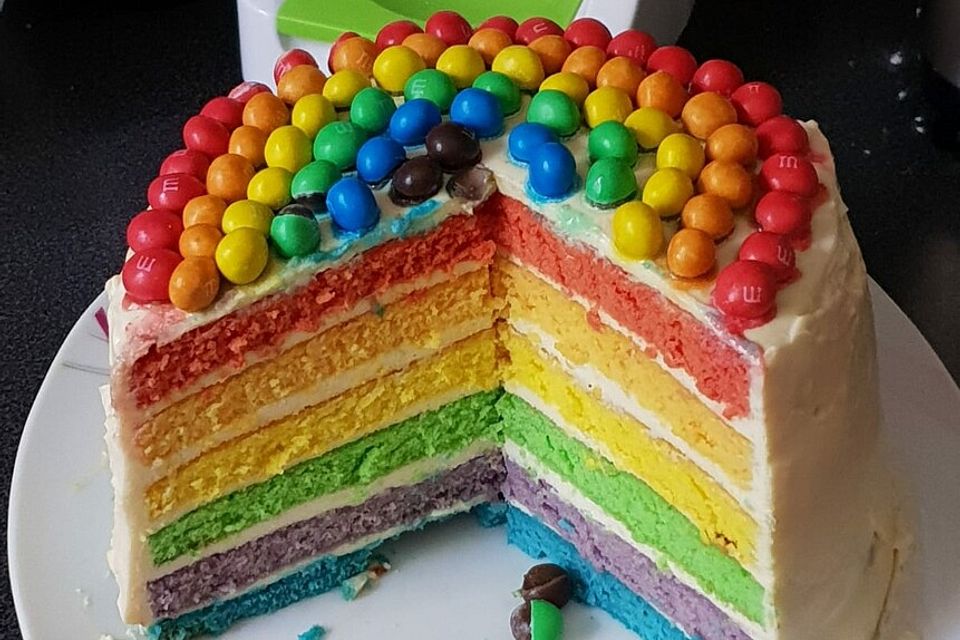 Regenbogenkuchen