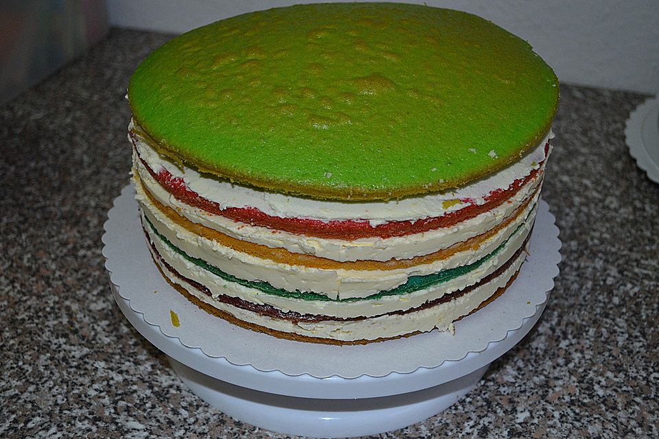 Regenbogenkuchen