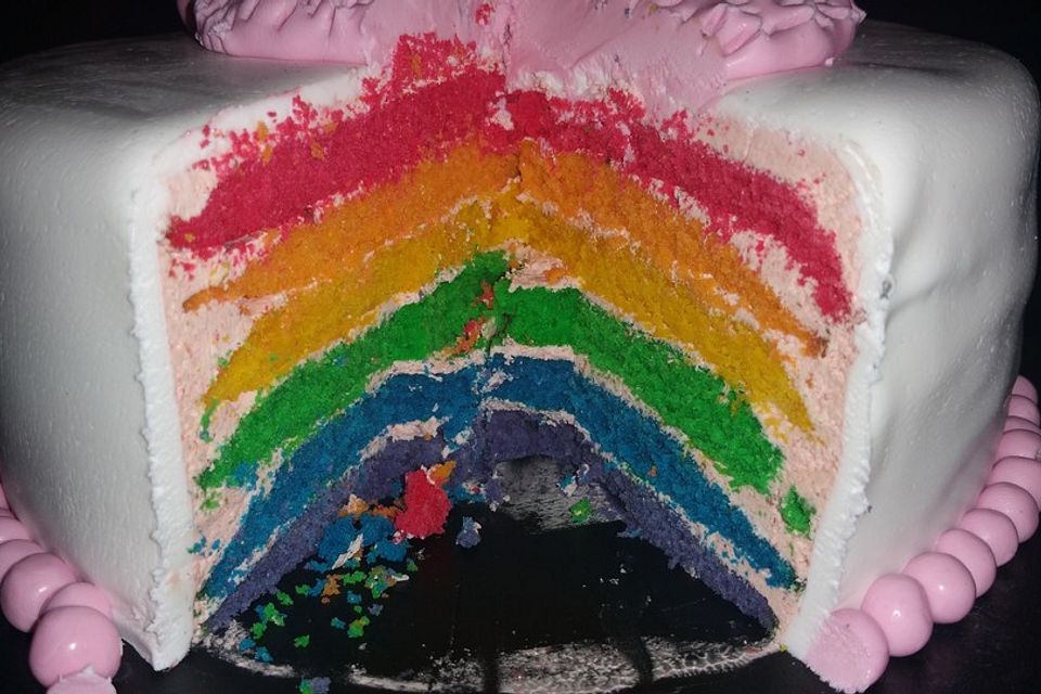 Regenbogenkuchen