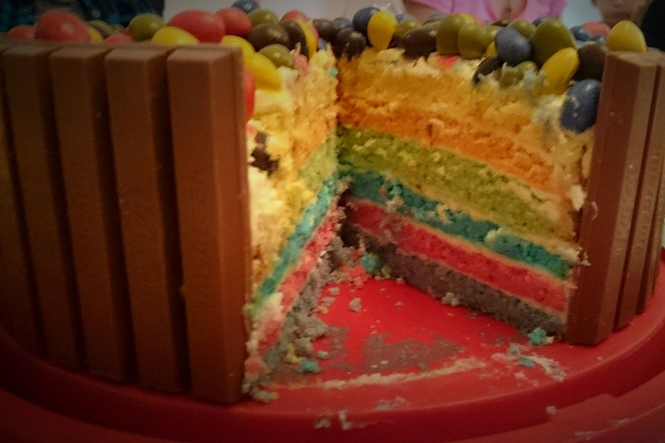 Regenbogenkuchen