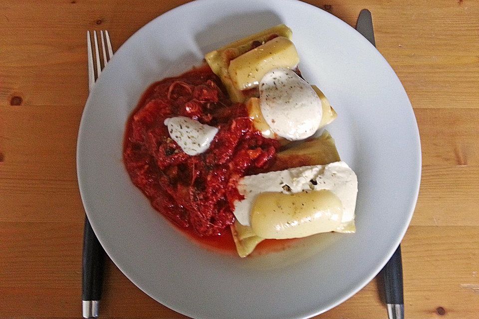 Gebratene Maultaschen à la 3 Käse