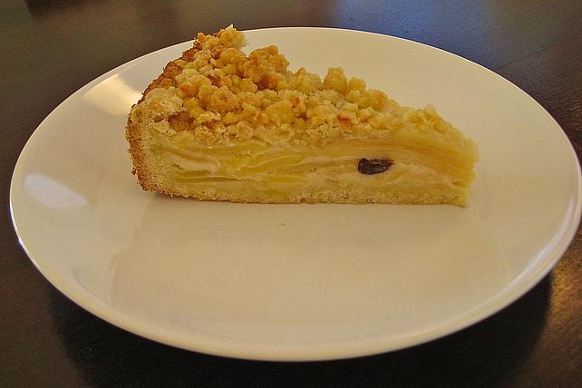 Apfelkuchen mit Sauerrahm und Streuseln von snowcats| Chefkoch