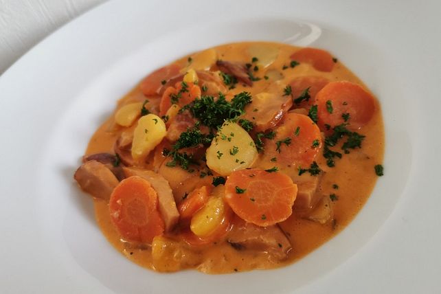 Curry-Eintopf mit Karotten und Kartoffeln von Hundeküchlein| Chefkoch