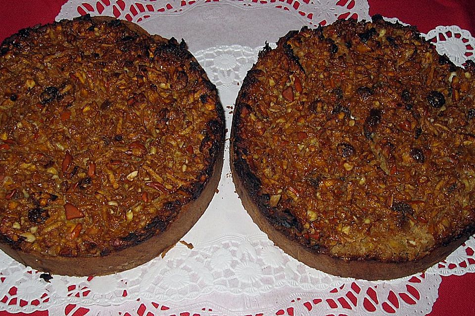 Apfel - Kürbis - Kuchen mit Mandeln