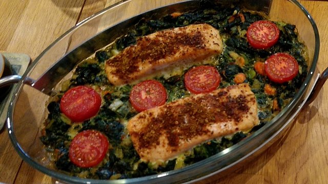 Fisch-Spinat-Gratin von trekneb Fisch-Spinat-Gratin von trekneb