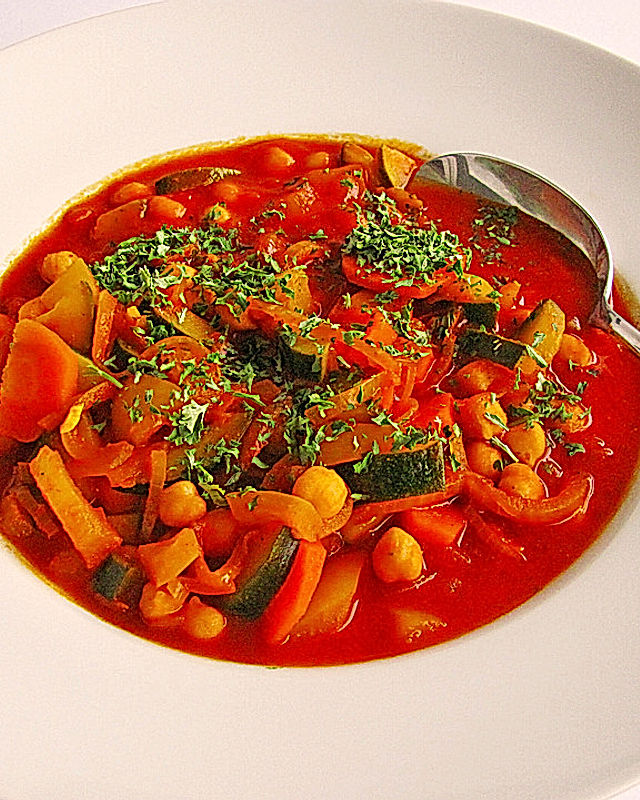 Kichererbsen-Curry mit Gemüse