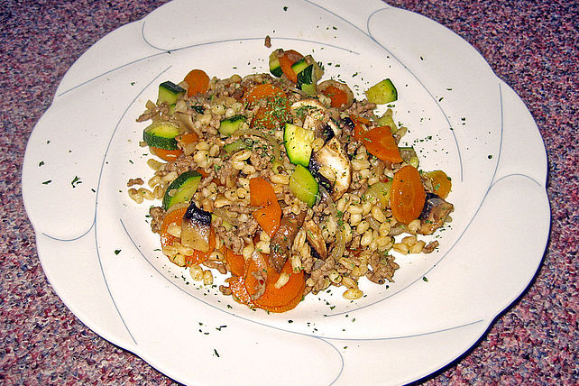 Gemüse - Hackfleisch - Ebly - Pfanne von bribero| Chefkoch