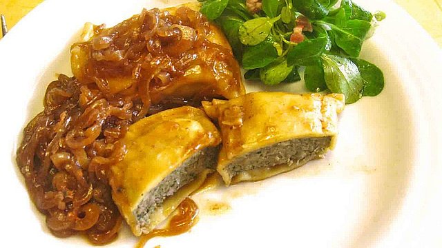 Geschmälzte Maultaschen - mit fast geschmolzenen Zwiebeln von Abacusteam